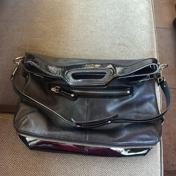 COACH💥VINTAGE💥Bonnie Leather Foldover Convertible Tote/Shoulder Bag - Picture 3 of 15